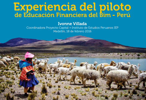 Experiencia del Piloto de Educación Financiera del BIM – Perú