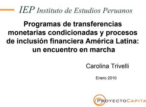 Programas de Transferencias Monetarias Condicionadas y Procesos de Inclusión Financiera [en] América Latina: Un Encuentro en Marcha