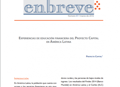 Enbreve 57: Experiencias de Educación Financiera del Proyecto Capital en América Latina