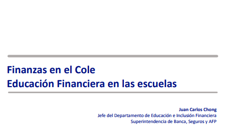 Finanzas en el Cole. Educación Financiera en las Escuelas