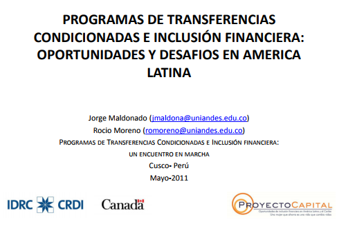 Programas de Transferencias Condicionadas e Inclusión Financiera: Oportunidades y Desafíos en América Latina