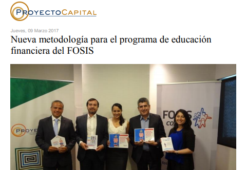 Nueva Metodología para el Programa de Educación Financiera del FOSIS
