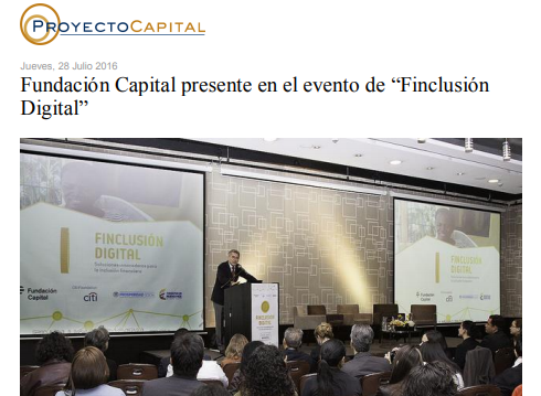 Fundación Capital Presente en el Evento de “Finclusión Digital”