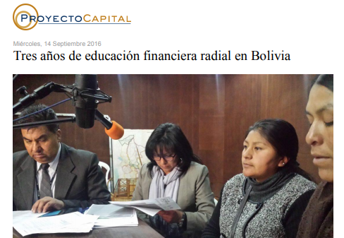 Tres Años de Educación Financiera Radial en Bolivia