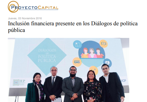Inclusión Financiera Presente en los Diálogos de Política Pública