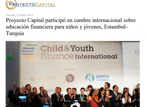 Proyecto Capital Participó en Cumbre Internacional sobre Educación Financiera para Niños y Jóvenes, Estambul-Turquía