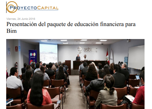 Presentación del Paquete de Educación Financiera para Bim