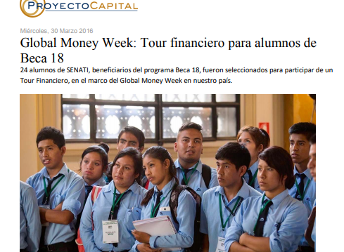 Global Money Week: Tour Financiero para Alumnos de Beca 18