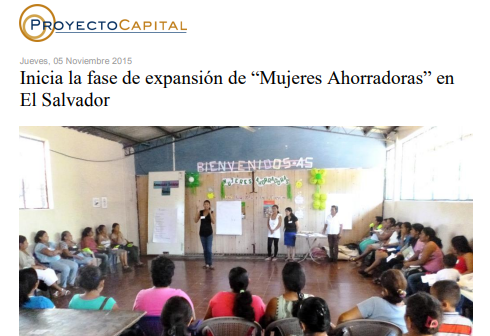 Inicia la Fase de Expansión de “Mujeres Ahorradoras” en El Salvador