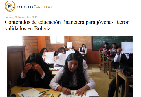 Contenidos de Educación Financiera para Jóvenes Fueron Validados en Bolivia