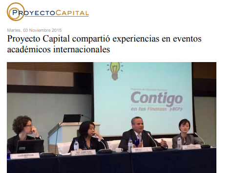 Proyecto Capital Compartió Experiencias en Eventos Académicos Internacionales