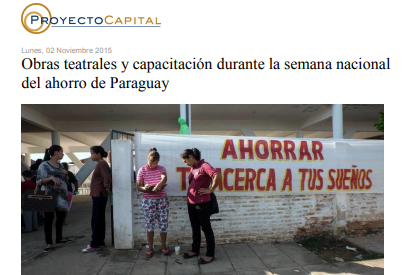 Obras Teatrales y Capacitación durante la Semana Nacional del Ahorro de Paraguay