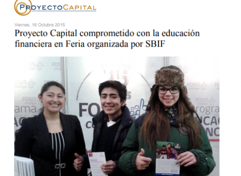 Proyecto Capital Comprometido con la Educación Financiera en Feria Organizada por SBIF