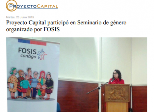 Proyecto Capital Participó en Seminario de Género Organizado por FOSIS