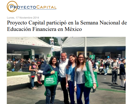 Proyecto Capital Participó en la Semana Nacional de Educación Financiera en México