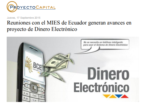 Reuniones con el MIES de Ecuador Generan Avances en Proyecto de Dinero Electrónico