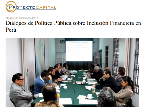 Diálogos de Política Pública sobre Inclusión Financiera en Perú