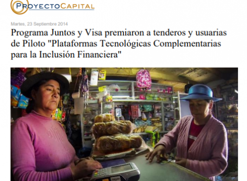 Programa Juntos y Visa Premiaron a Tenderos y Usuarias de Piloto “Plataformas Tecnológicas Complementarias para la Inclusión Financiera”