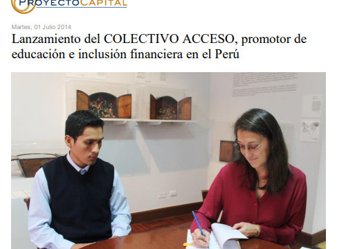Lanzamiento del COLECTIVO ACCESO, Promotor de Educación e Inclusión Financiera en el Perú